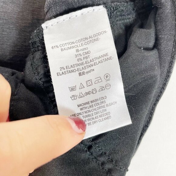 Free People Shark Bite Skinny Jeans Womens 29 Black Mid Rise Distressed Denim - Picture 6 of 10